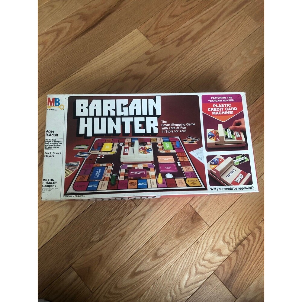 Bargain Hunter Smart Shopping Board Game Milton Bradley VINTAGE 1981 Complete